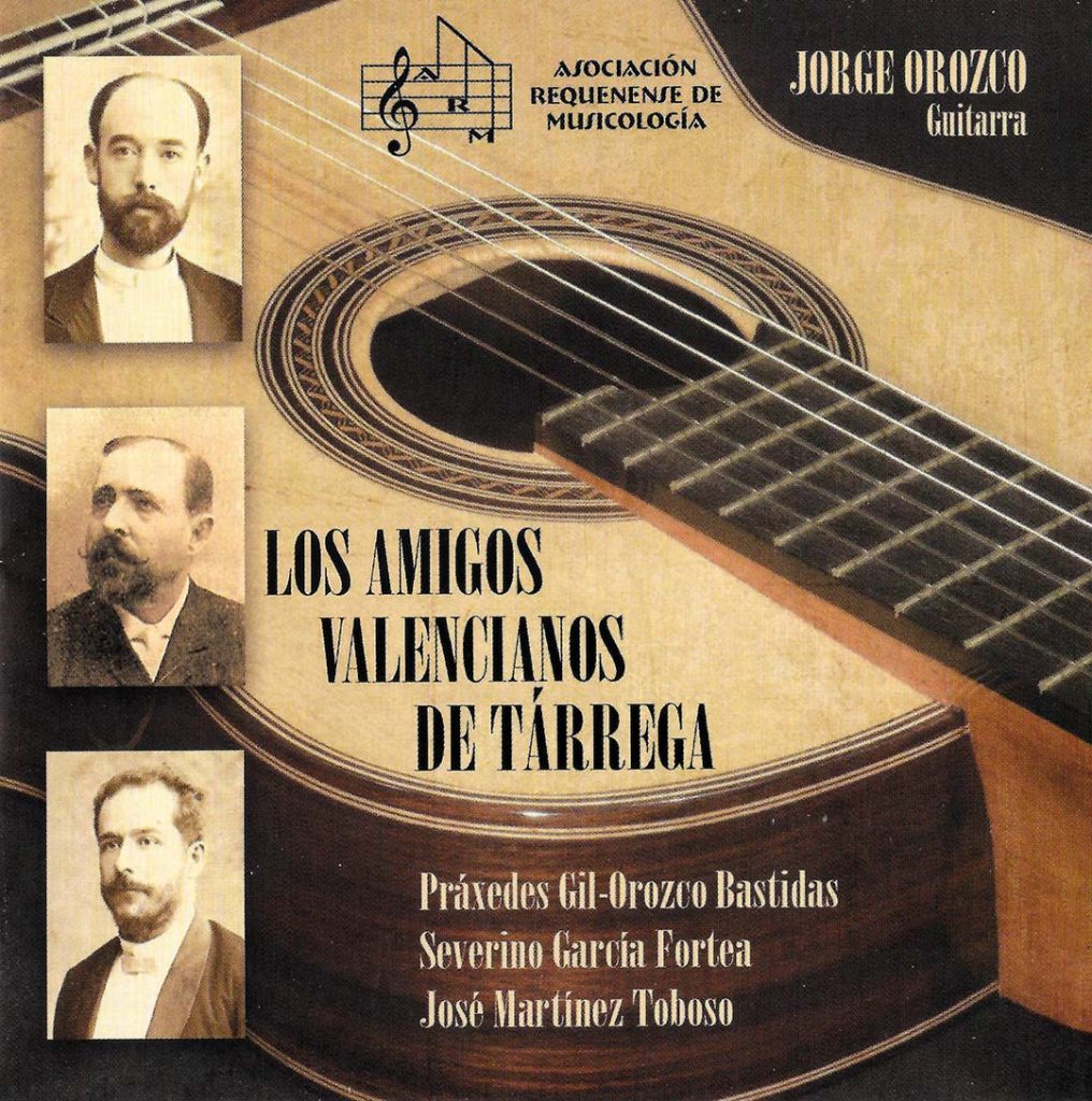 Portada del disco de Jorge Orozco: Amigos de Tárrega