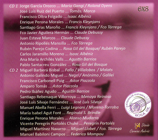 Contraportada CD "Rosa Gil del Bosque. Evocación"