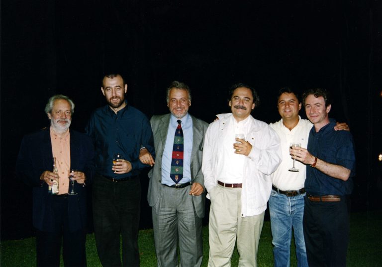 con Jorge Cardoso, Ocar Herrero, Ahmet Kannecci, Francis Kleynjans, Javier García Moreno I Encuentro Internacional de guitarra “Ciudad de Torrent” 1999 con Jorge Cardoso, Ocar Herrero, Ahmet Kannecci, Francis Kleynjans, Javier García Moreno y Jorge Orozco