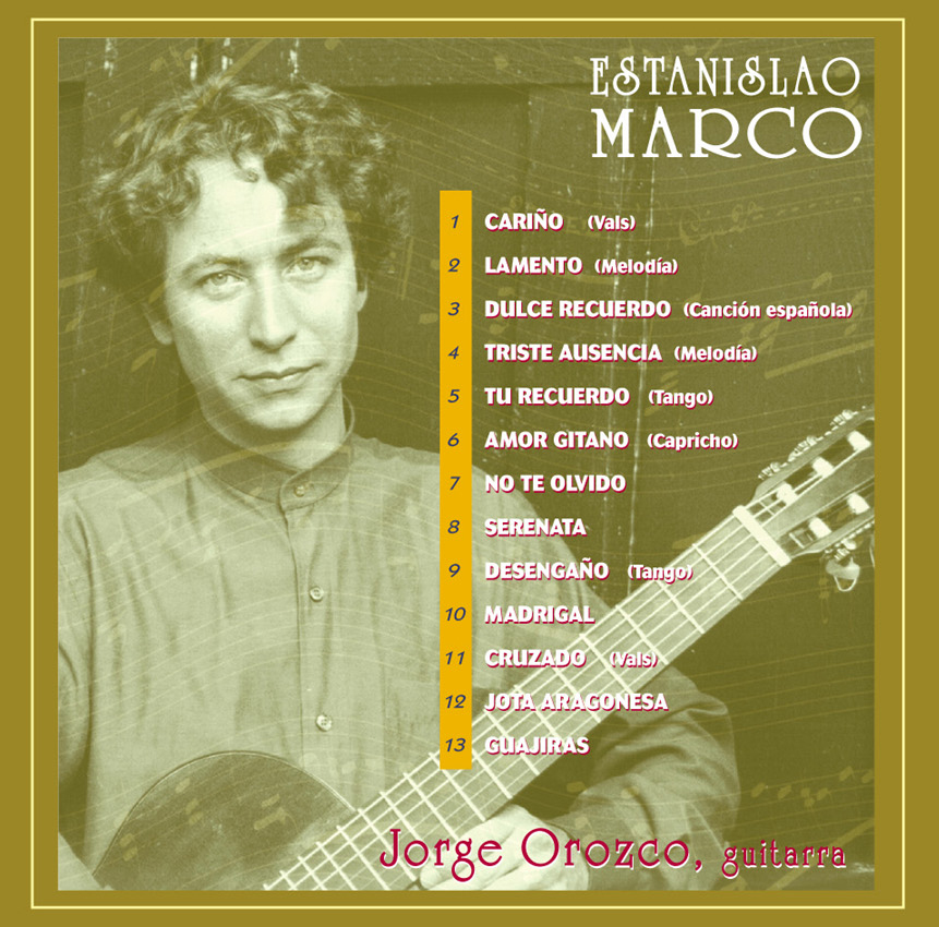 Back cover del CD Estanislao Marco. Volúmen 1