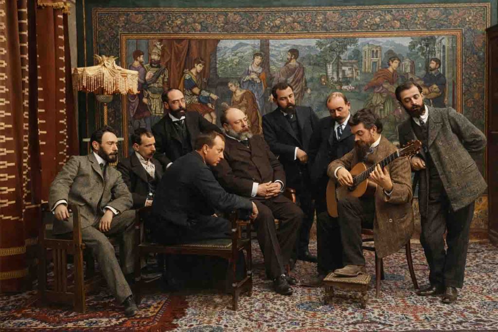 Fotografía de Francisco Tárrega en un concierto íntimo en Valencia. Año 1906