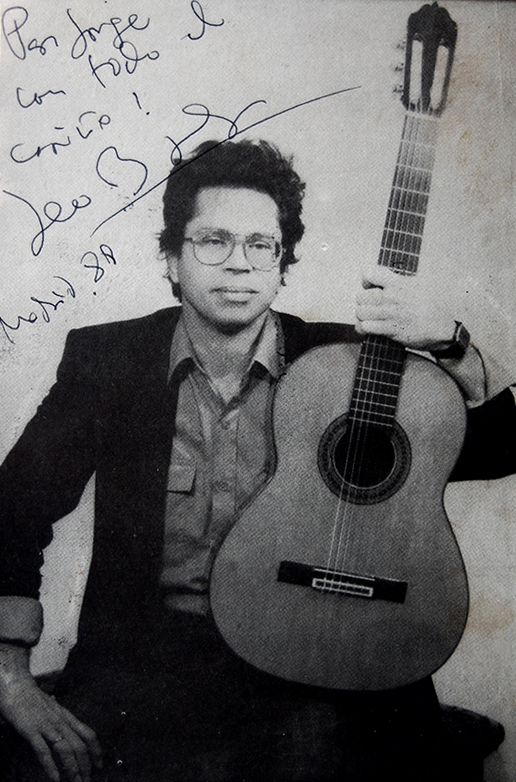 Dedicatoria de Leo Brouwer a Jorge Orozco