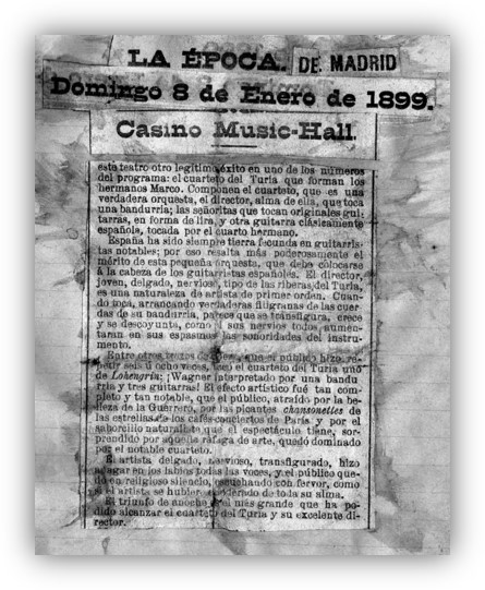 Facsímil del diario La Época, de Madrid, 1899