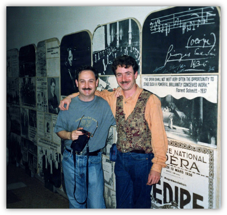 El compositor valenciano Enrique Sanz-Burguete con Jorge Orozco, en1993