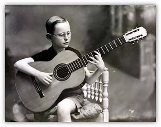 Narciso Yepes, fotografía de niño